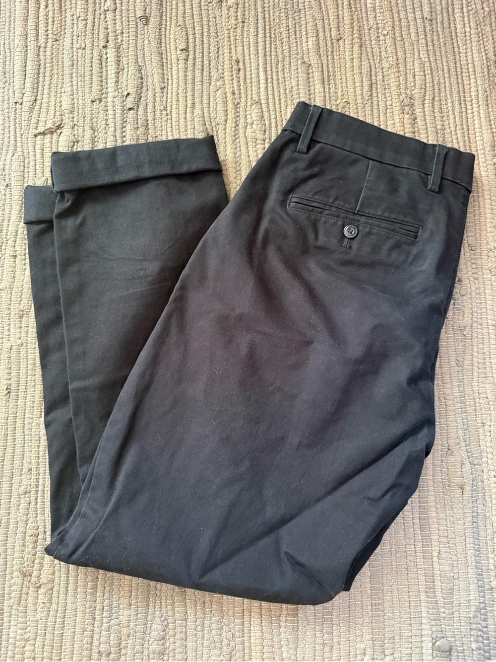 GAP Black Men's Chino Pants - Straight Casual Trousers